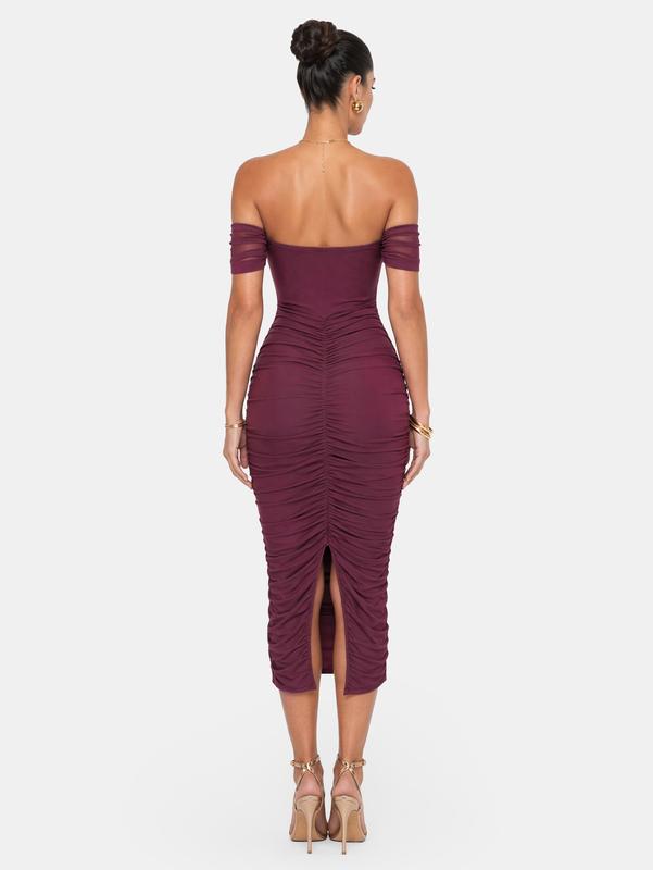 Das Scarlett gesmokte Korsett-Midikleid
