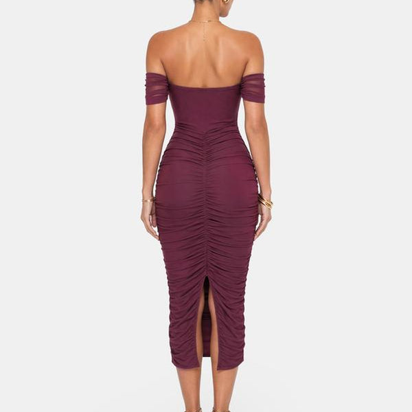 Das Scarlett gesmokte Korsett-Midikleid