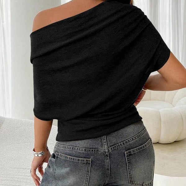 Das Alina Asymmetrische Strickoberteil