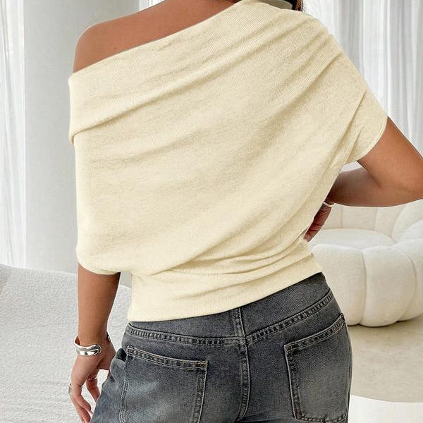 Das Alina Asymmetrische Strickoberteil