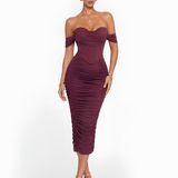Das Scarlett gesmokte Korsett-Midikleid