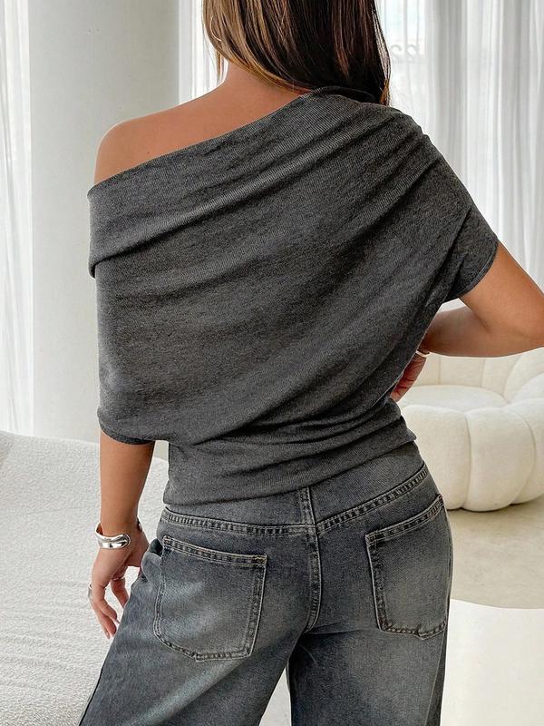 Das Alina Asymmetrische Strickoberteil