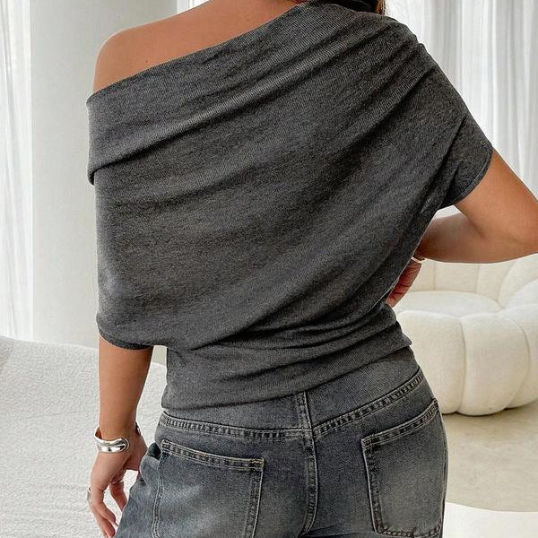 Das Alina Asymmetrische Strickoberteil