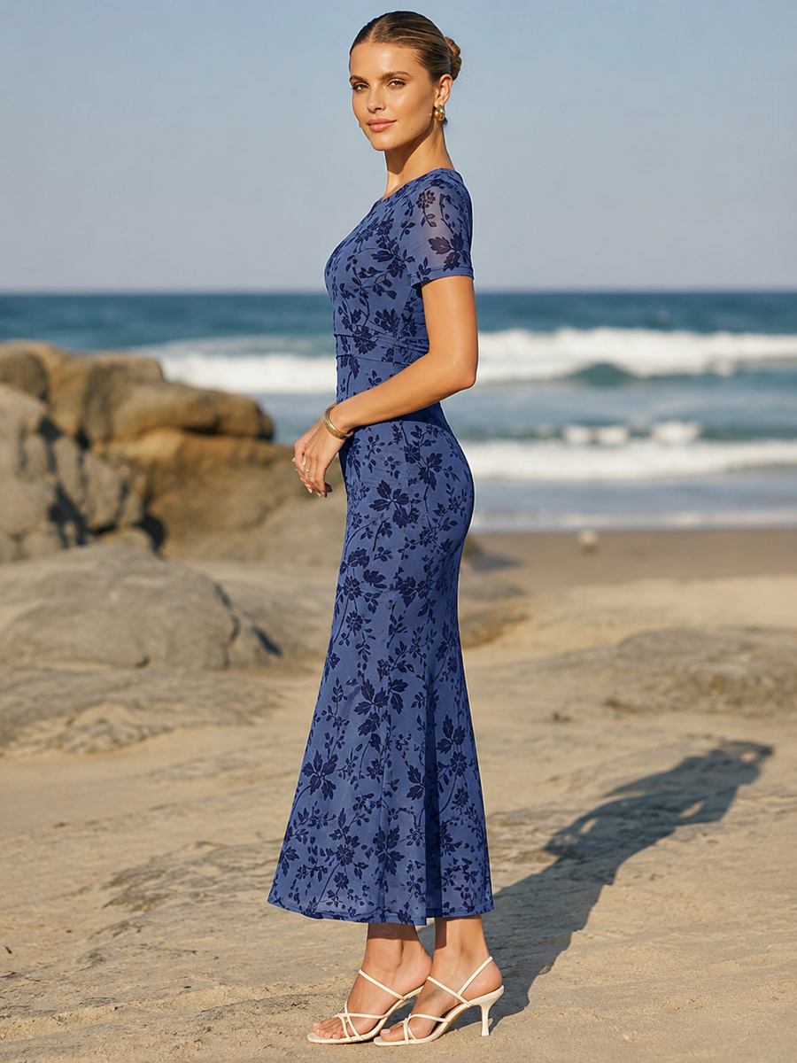 Das Zaria Blumen-Netzkleid