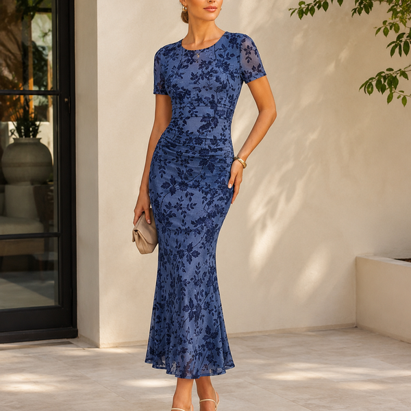 Das Zaria Blumen-Netzkleid