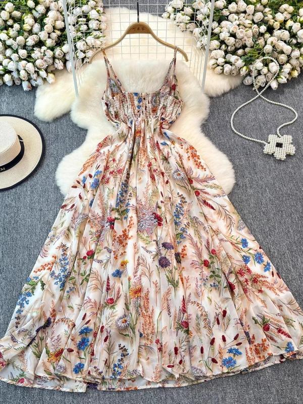 Das Amélie Maxikleid mit Pflanzenmuster