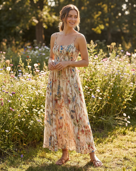 The Amélie Botanical Maxi Dress